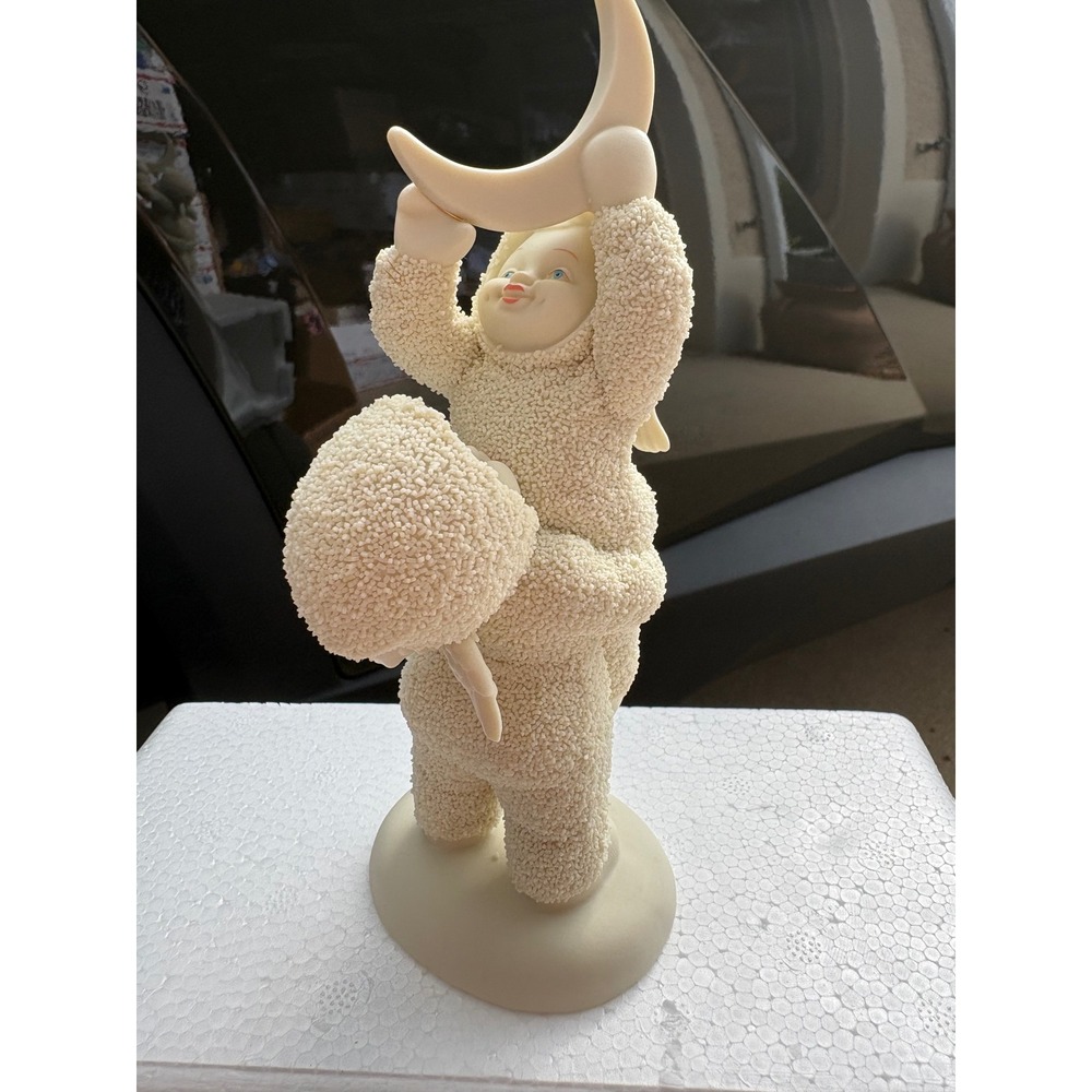 Dept 56 Snowbabies I'll Give You The Moon Figurine Bisque Porcelain Christmas